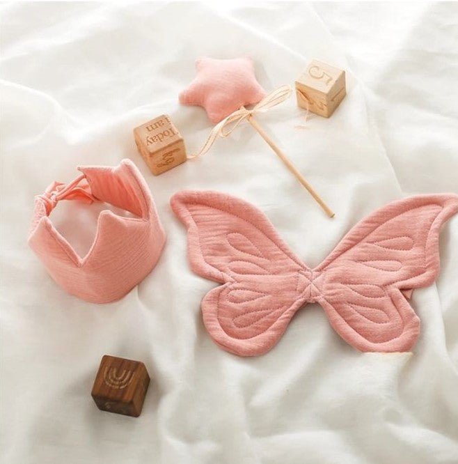 Conjunto Butterfly - Asas de Borboleta, Coroa e Varinha Mágica