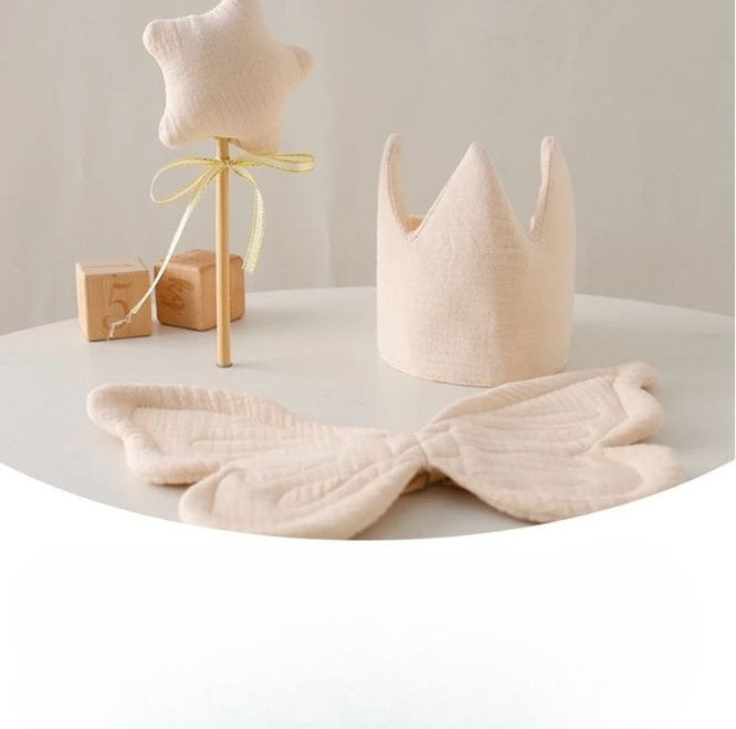 Conjunto Butterfly - Asas de Borboleta, Coroa e Varinha Mágica