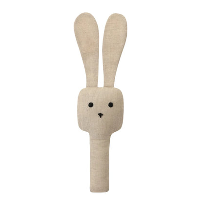 Chocalho de Coelho em Tecido - Companheiro Suave para os Primeiros Sons do Bebé