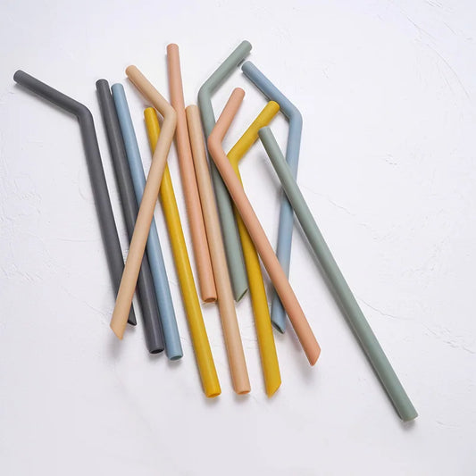 Palhinhas Reutilizáveis em Silicone – Cores Suaves