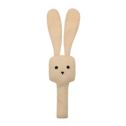 Chocalho de Coelho em Tecido - Companheiro Suave para os Primeiros Sons do Bebé