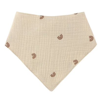 Bandana de bebé em algodão - kit triangular absorvente e ajustável