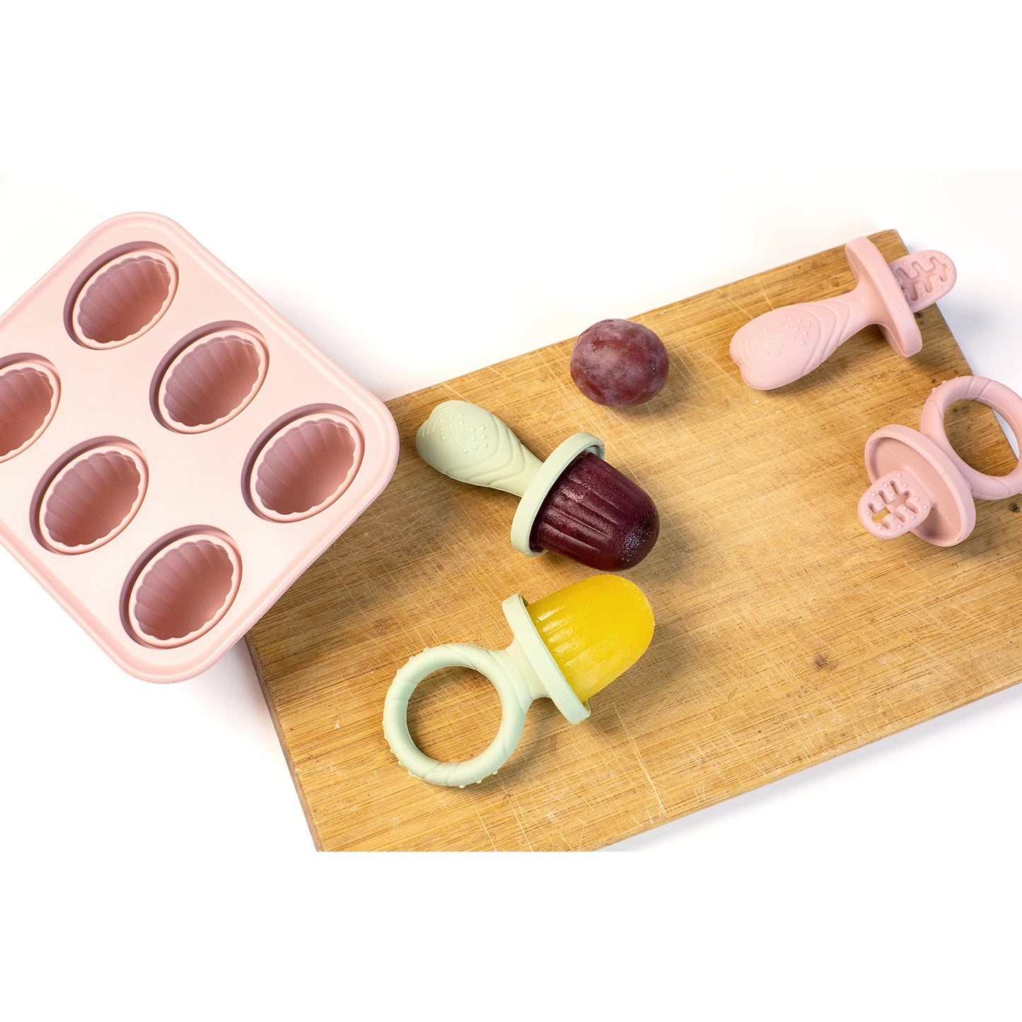 Moldes de Gelado para Bebé em Silicone com Pegas Anatómicas