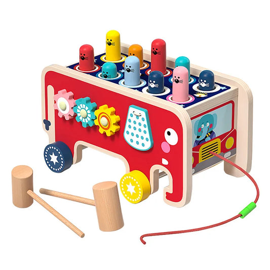 Autocarro Toupeira – Jogo de Martelar com Engrenagens