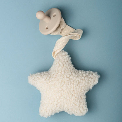 Clipe de Chupeta em Tecido - Estrela