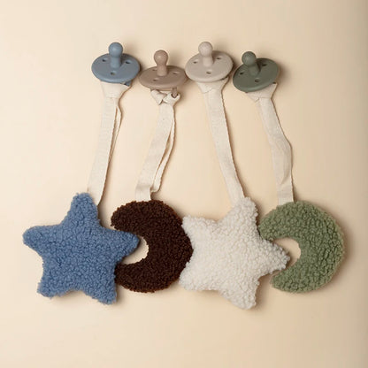 Clipe de Chupeta em Tecido - Estrela