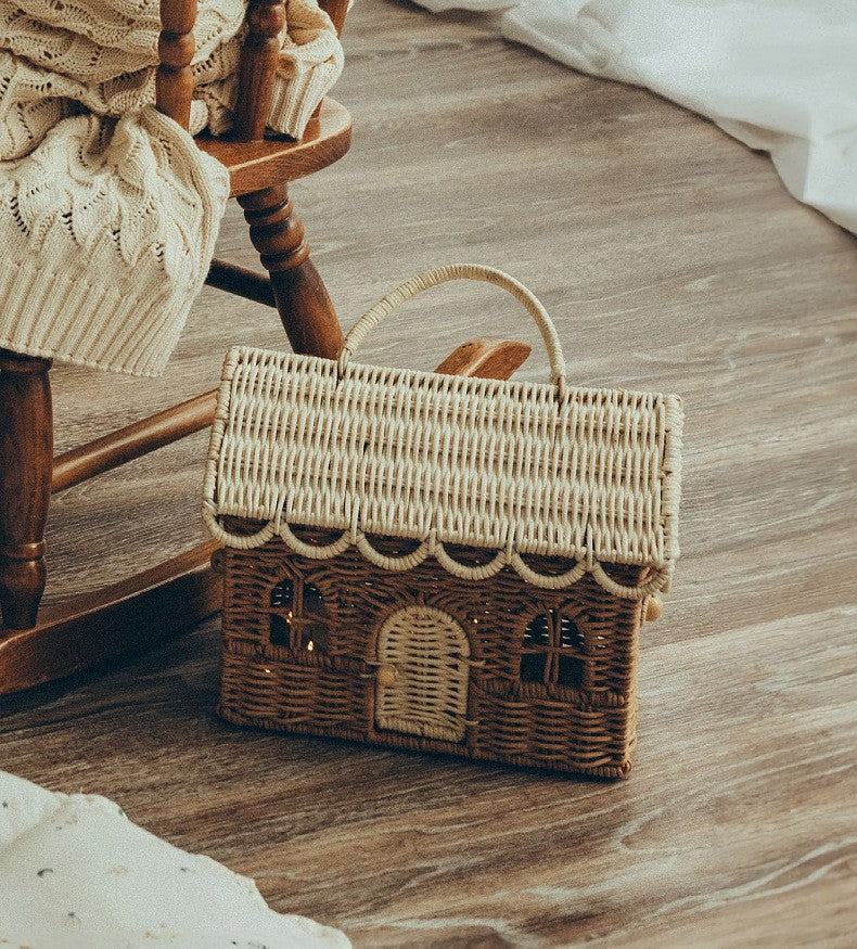 Casinha de Vime Mágica – Armazenamento e Imaginação num só lugar