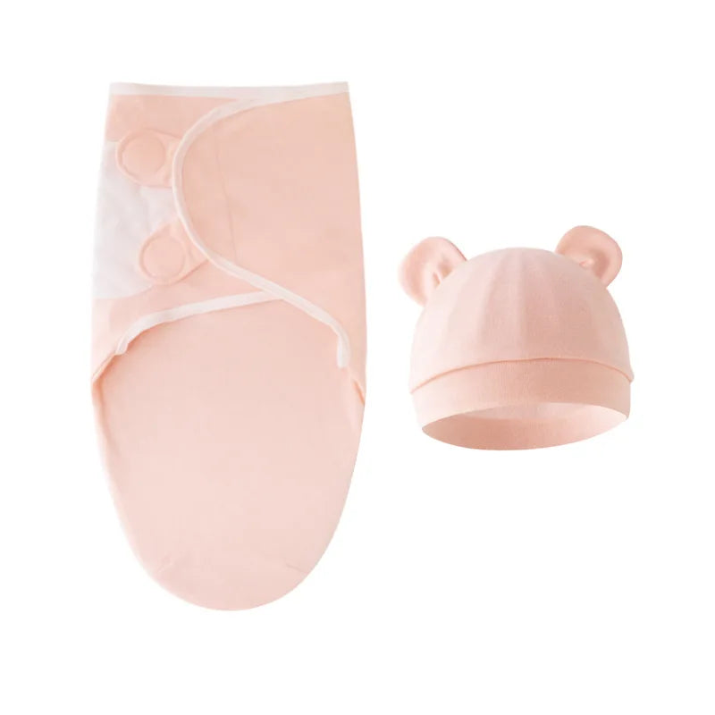 Swaddle ajustável com gorro – Conjunto para recém-nascidos