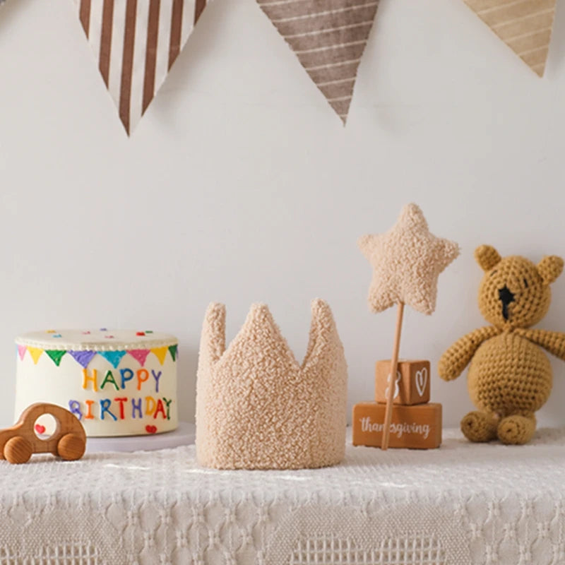 Let's Make – Conjunto de festa de aniversário com coroa, varinha mágica e faixa Tassel