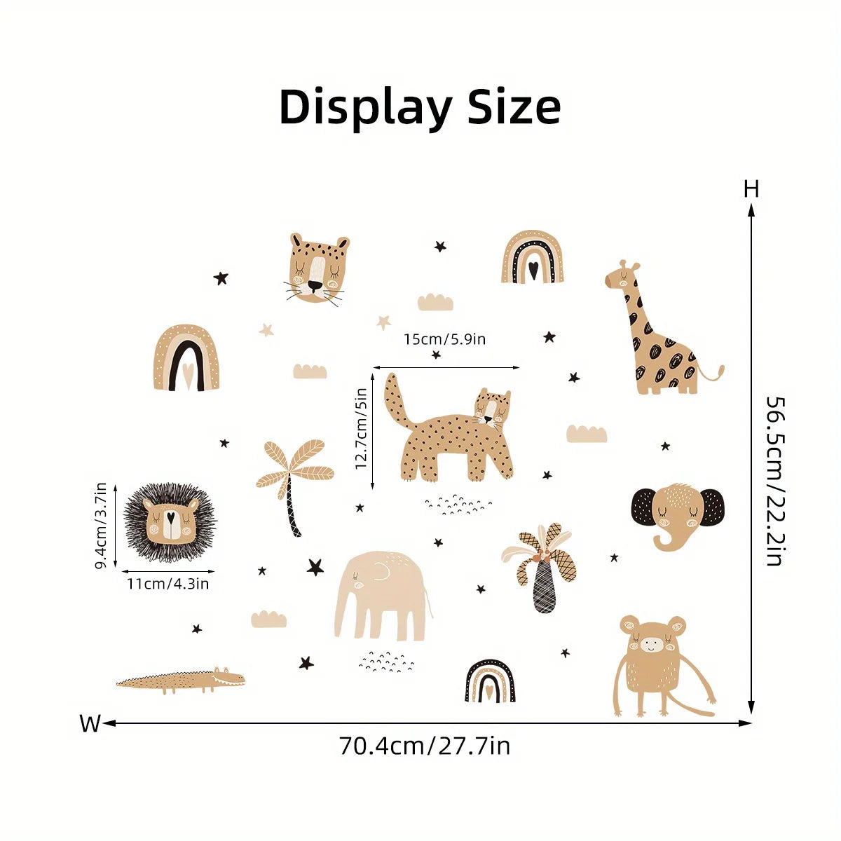 Adesivo de Parede Infantil - Animais da Selva