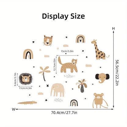 Adesivo de Parede Infantil - Animais da Selva