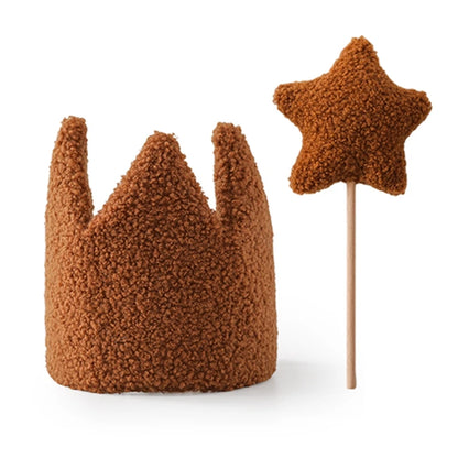 Let's Make – Conjunto de festa de aniversário com coroa, varinha mágica e faixa Tassel