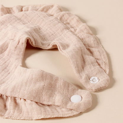 Conjunto de 8 babetes plissados em algodão