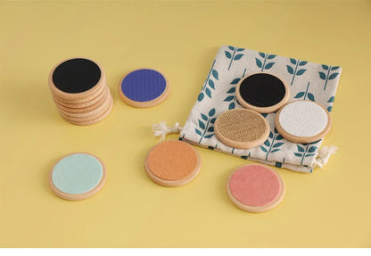 Jogo sensorial tátil Montessori – Placas de emparelhamento e treino de memória