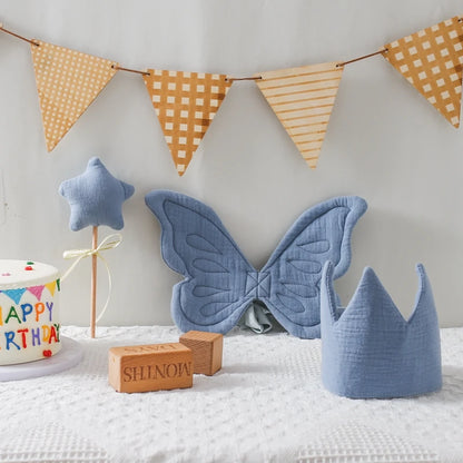 Conjunto Butterfly - Asas de Borboleta, Coroa e Varinha Mágica