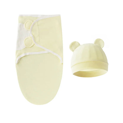 Swaddle ajustável com gorro – Conjunto para recém-nascidos