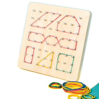 Wooden Geoboard Puzzle - Formas, padrões e criatividade sem limites
