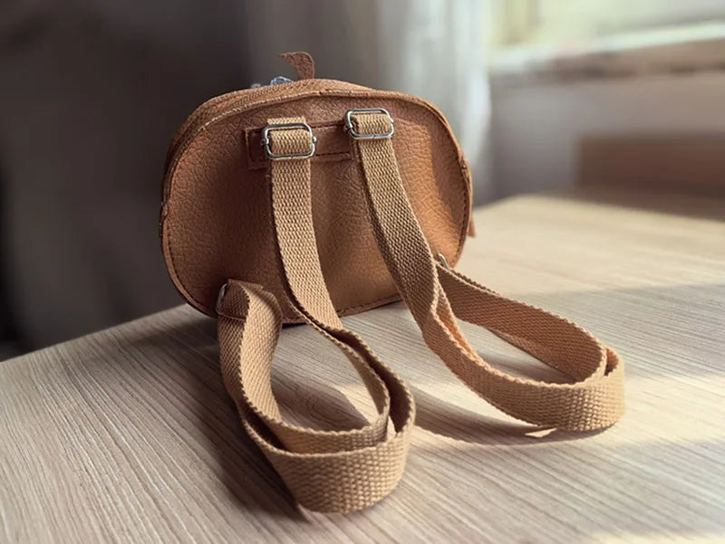 Mochila infantil em forma de abóbora e pêra – Estilo e doçura às costas