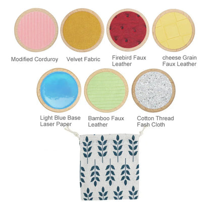 Jogo sensorial tátil Montessori – Placas de emparelhamento e treino de memória