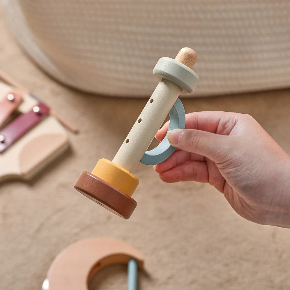 Instrumentos musicais em madeira - kit Montessori sensorial e educativo