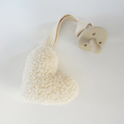 Clipe de Chupeta em tecido -  Coração