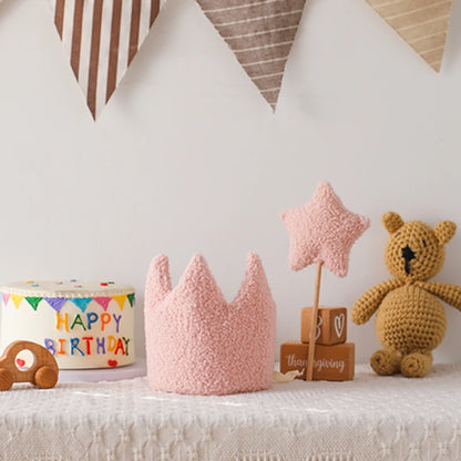 Let's Make – Conjunto de festa de aniversário com coroa, varinha mágica e faixa Tassel