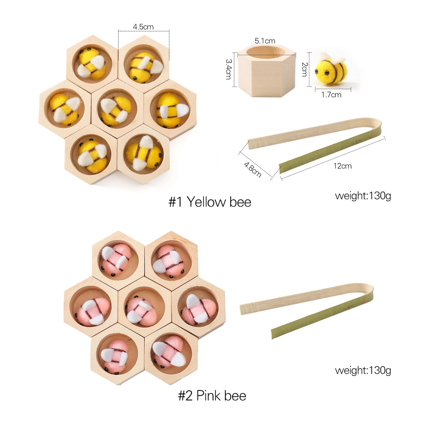 Jogo da Colmeia Montessori – Brinquedo de Motricidade com Abelhinhas