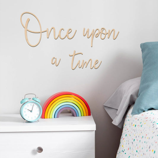 Once upon a time - Lettering em madeira