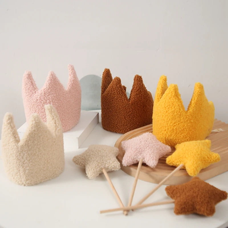 Let's Make – Conjunto de festa de aniversário com coroa, varinha mágica e faixa Tassel