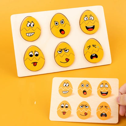 Jogo das emoções em ovos – Quebra-cabeças de expressão facial