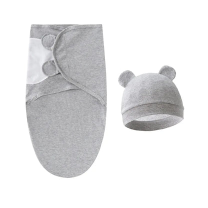 Swaddle ajustável com gorro – Conjunto para recém-nascidos