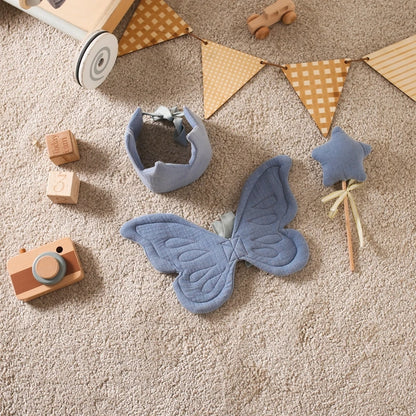 Conjunto Butterfly - Asas de Borboleta, Coroa e Varinha Mágica