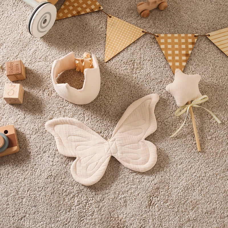 Conjunto Butterfly - Asas de Borboleta, Coroa e Varinha Mágica