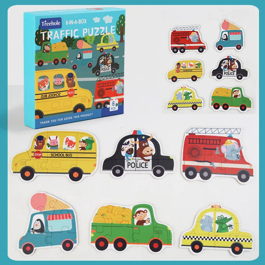 Traffic Puzzle – Veículos (6 em 1)