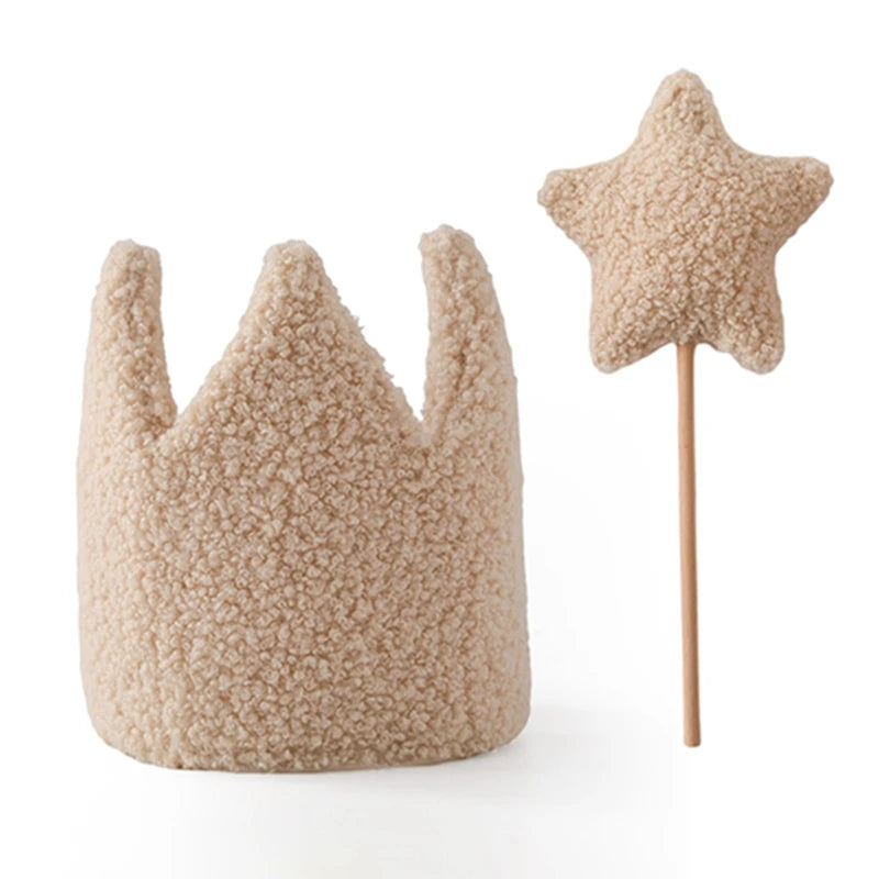 Let's Make – Conjunto de festa de aniversário com coroa, varinha mágica e faixa Tassel