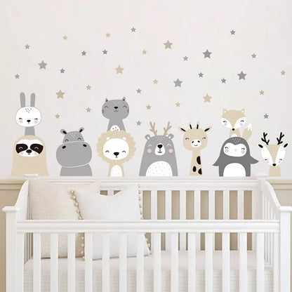 Stickers - Animais da floresta e estrelas