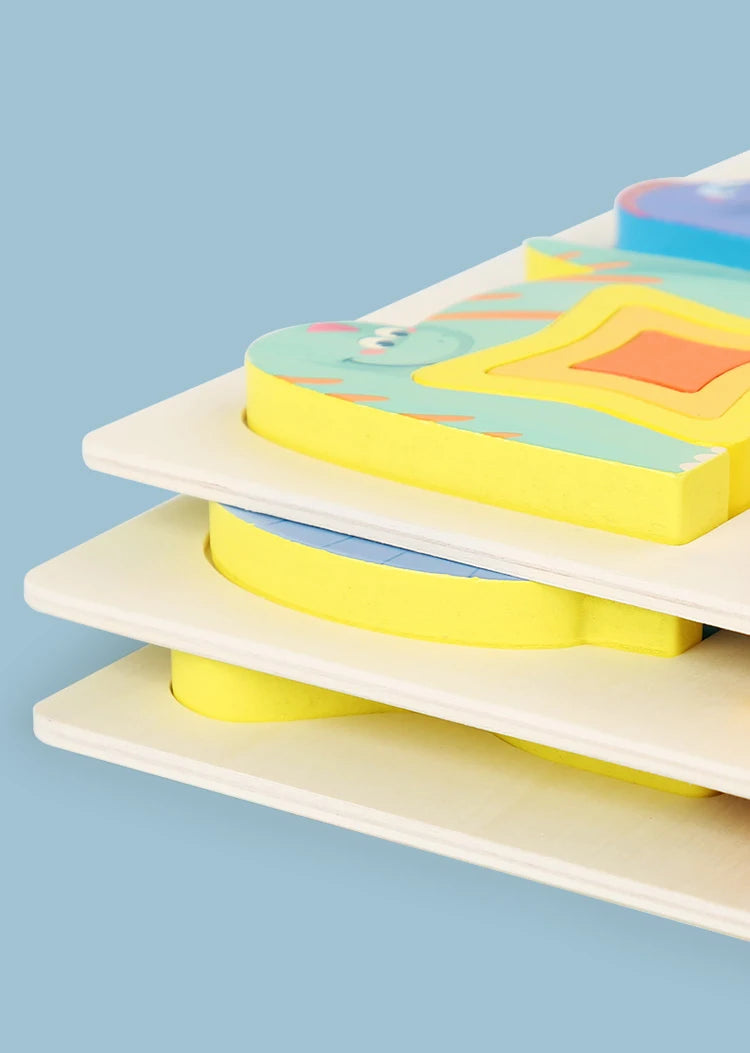 Puzzle de formas e animais – Encaixa, empilha e aprende com diversão!