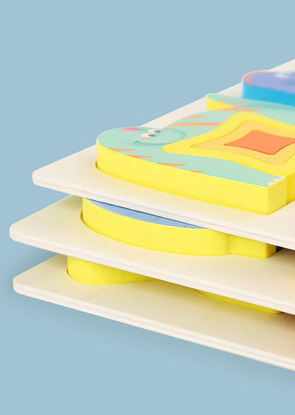 Puzzle de formas e animais – Encaixa, empilha e aprende com diversão!