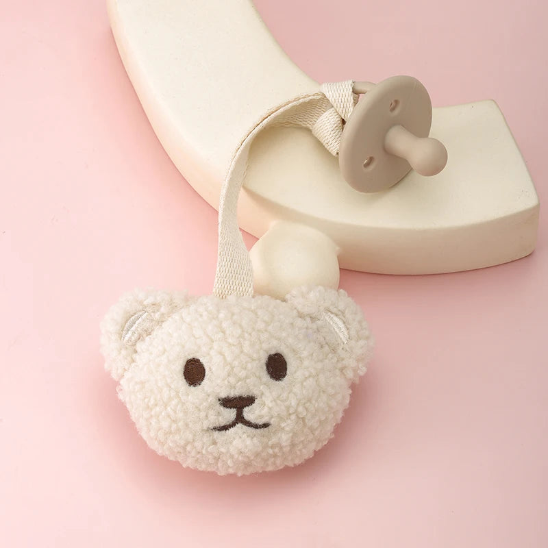 Clipe de Chupeta tecido - Urso Teddy