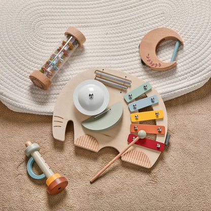 Instrumentos musicais em madeira - kit Montessori sensorial e educativo