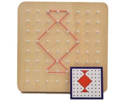 Wooden Geoboard Puzzle - Formas, padrões e criatividade sem limites