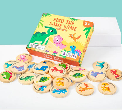 Jogo da memória em madeira - Dinossauros