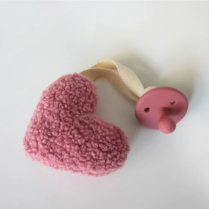 Clipe de Chupeta em tecido -  Coração