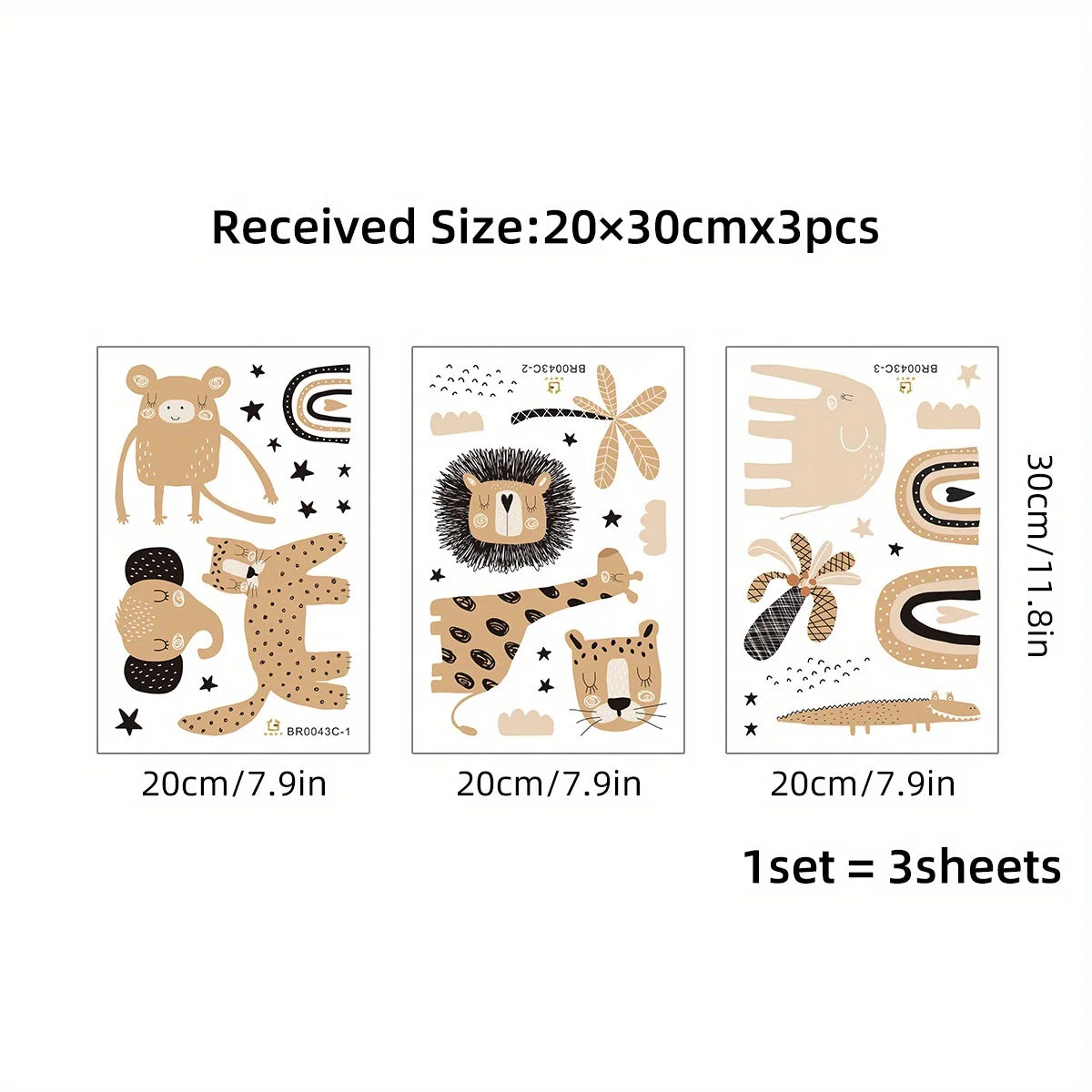 Adesivo de Parede Infantil - Animais da Selva