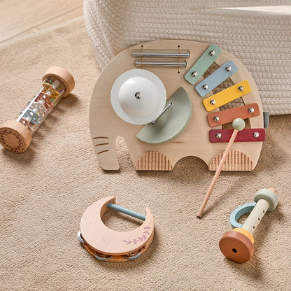 Instrumentos musicais em madeira - kit Montessori sensorial e educativo