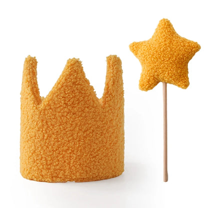 Let's Make – Conjunto de festa de aniversário com coroa, varinha mágica e faixa Tassel