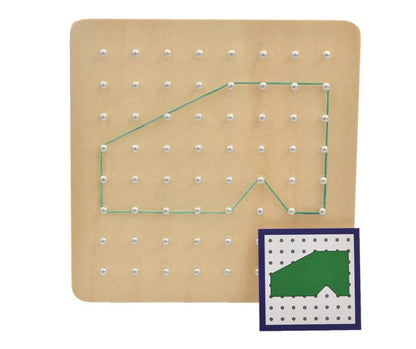 Wooden Geoboard Puzzle - Formas, padrões e criatividade sem limites