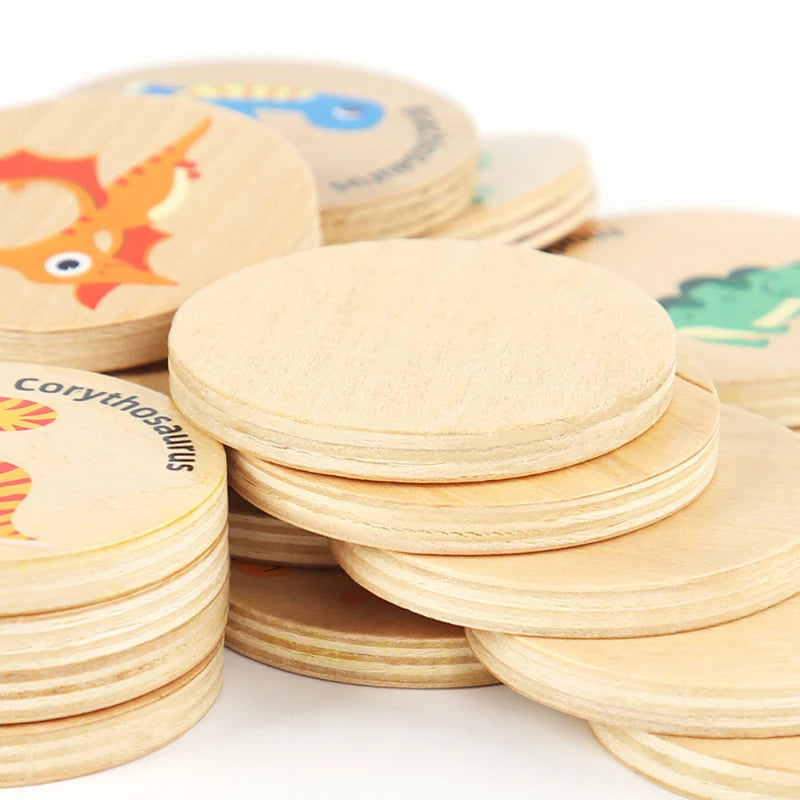 Jogo da memória em madeira - Dinossauros