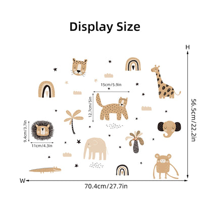 Adesivo de Parede Infantil - Animais da Selva