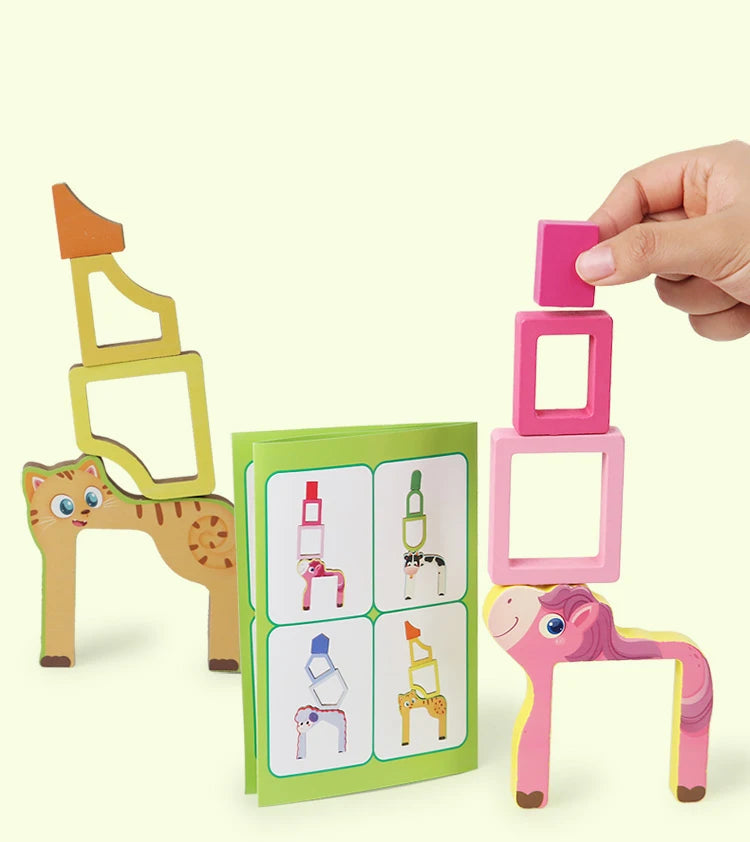 Puzzle de formas e animais – Encaixa, empilha e aprende com diversão!